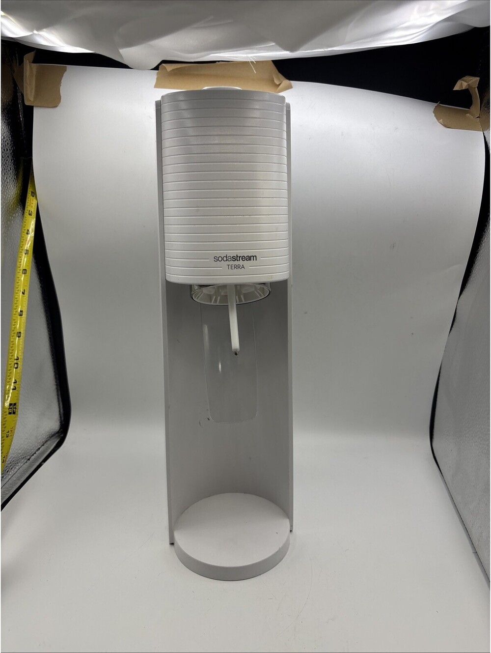 SodaStream Terra Sparkling Water Soda Maker White TESTED WORKS *NO Bottle NO CO2
